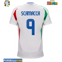 Italien Gianluca Scamacca #9 Auswärtstrikot EM 2024 Kurzarm